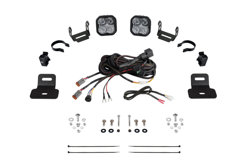 Can-Am Maverick X3 Ditch Light Kit - A-Pillar - Diode Dynamics - Stage Series SS3/SS5 Combo - Sport White - `17-`25